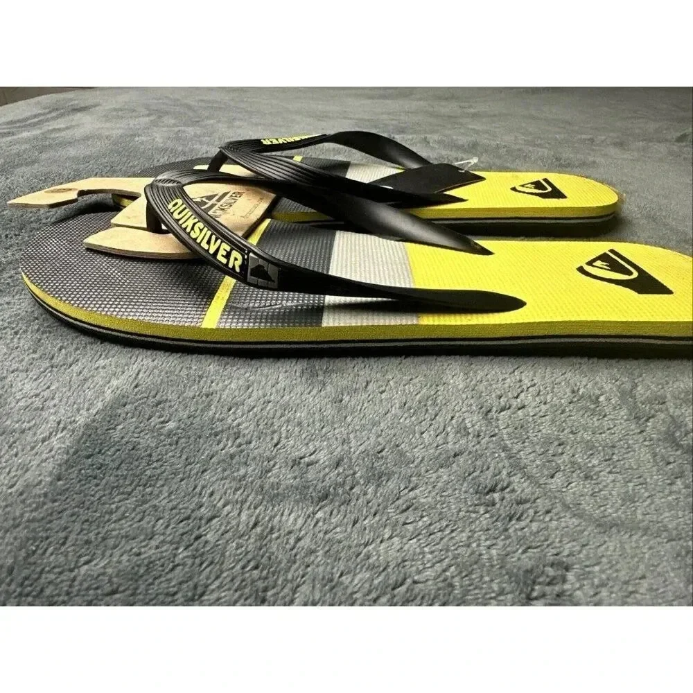Quiksilver Men’s Molokai Sunset Flip Flop Black Sandals Size 13